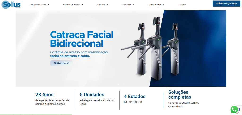 Sollus Tecnologia - Controle de Ponto e Catracas